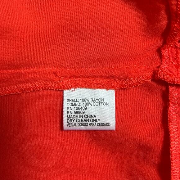 Y2K Gianni Bini Women Tunic Top M Orange Eyelet Inset Flowy Boho Festival Flowy - Picture 11 of 13